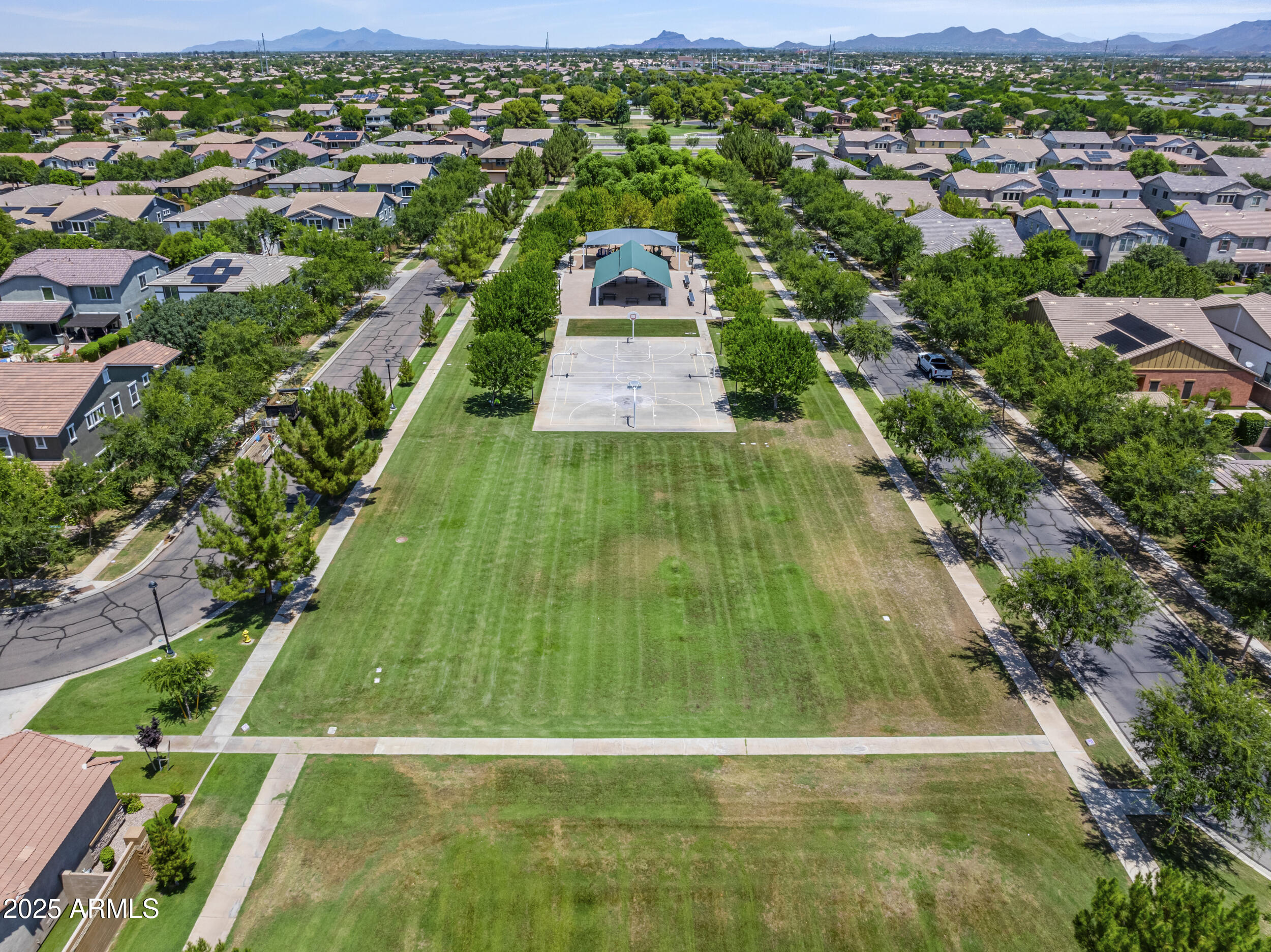 4292 East Morrison Ranch Parkway Gilbert, AZ 85296 - Photo 54 of 55 an aerial view of residential houses with outdoor space and garden view
