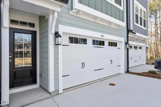 a front view of a house with windows