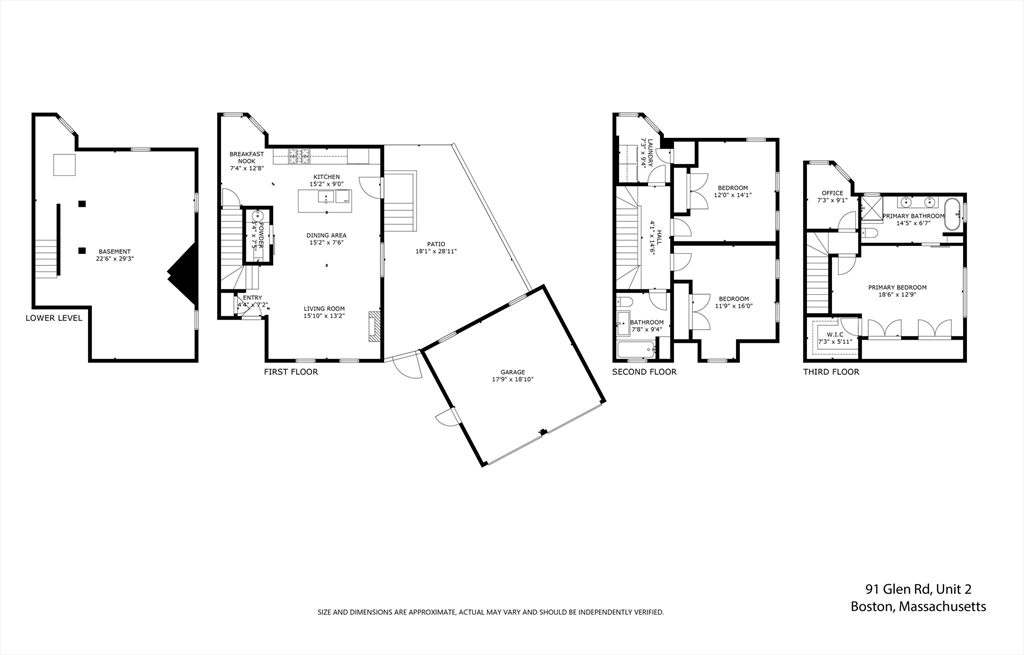 91 Glen Road, Unit 2 Boston, MA 02130 - Photo 31 of 31 a picture of a floor plan