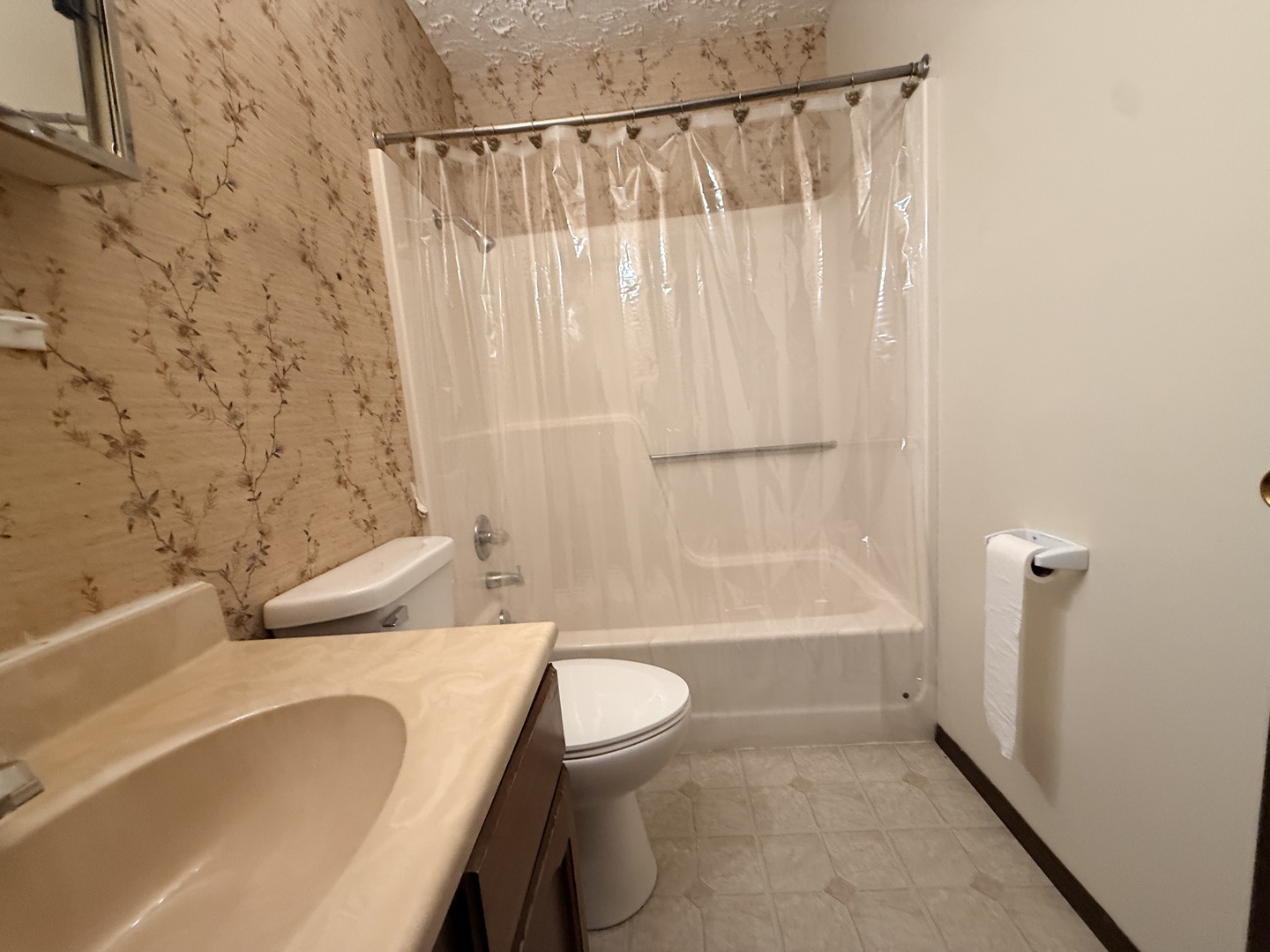 916 South 10th Street Herrin, IL 62948 - Photo 14 of 29 a bathroom with a granite countertop bathtub sink vanity mirror and toilet