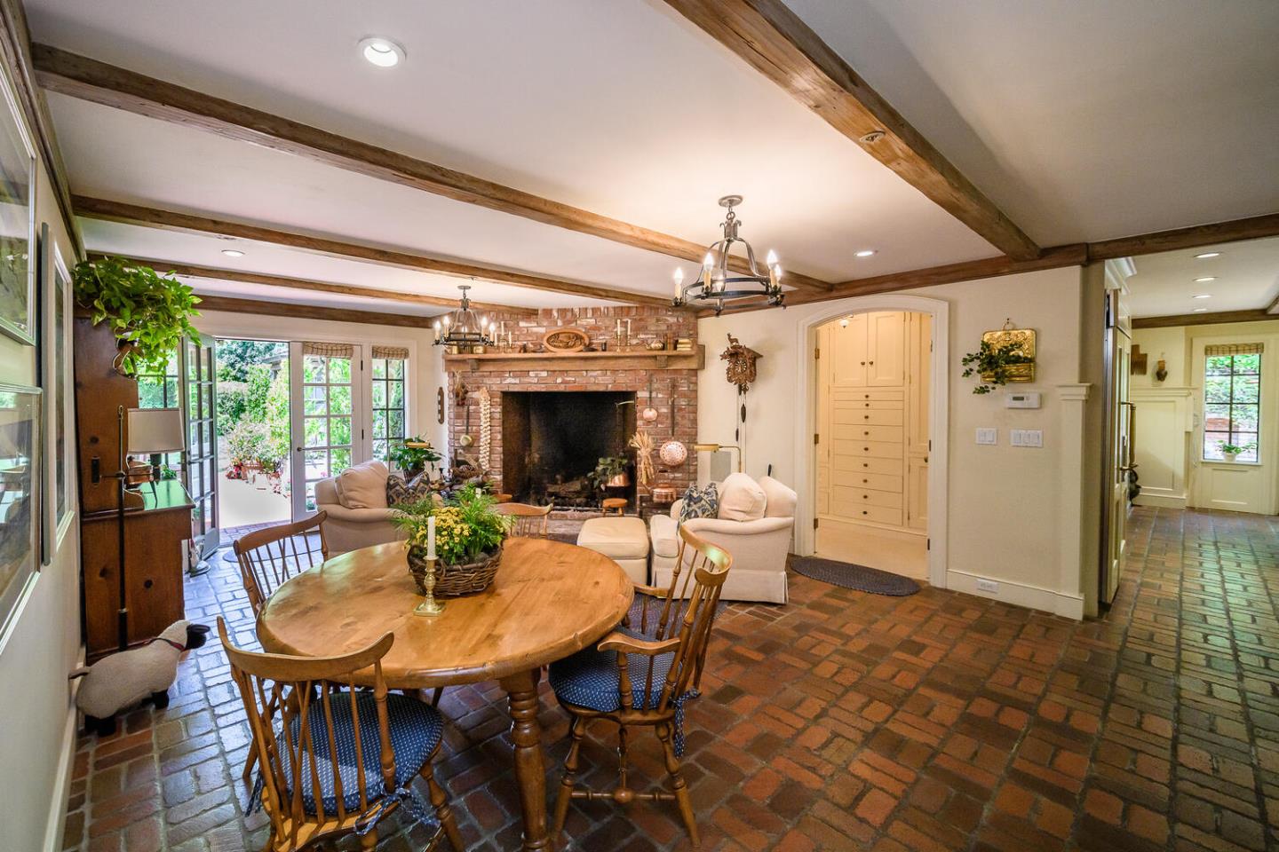100 Robin Road Hillsborough, CA 94010 - Photo 11 of 90 a view of a dining room with furniture window and wooden floor