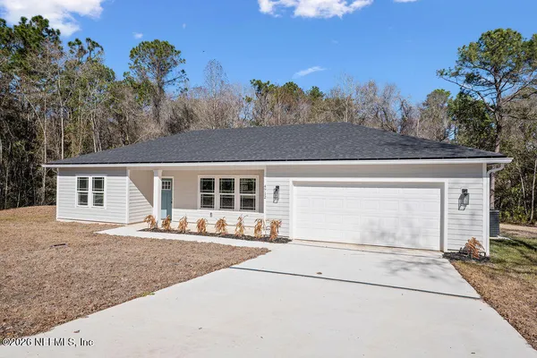 front view of a house with a outdoor space