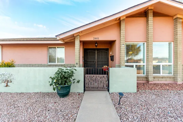 a front view of a house