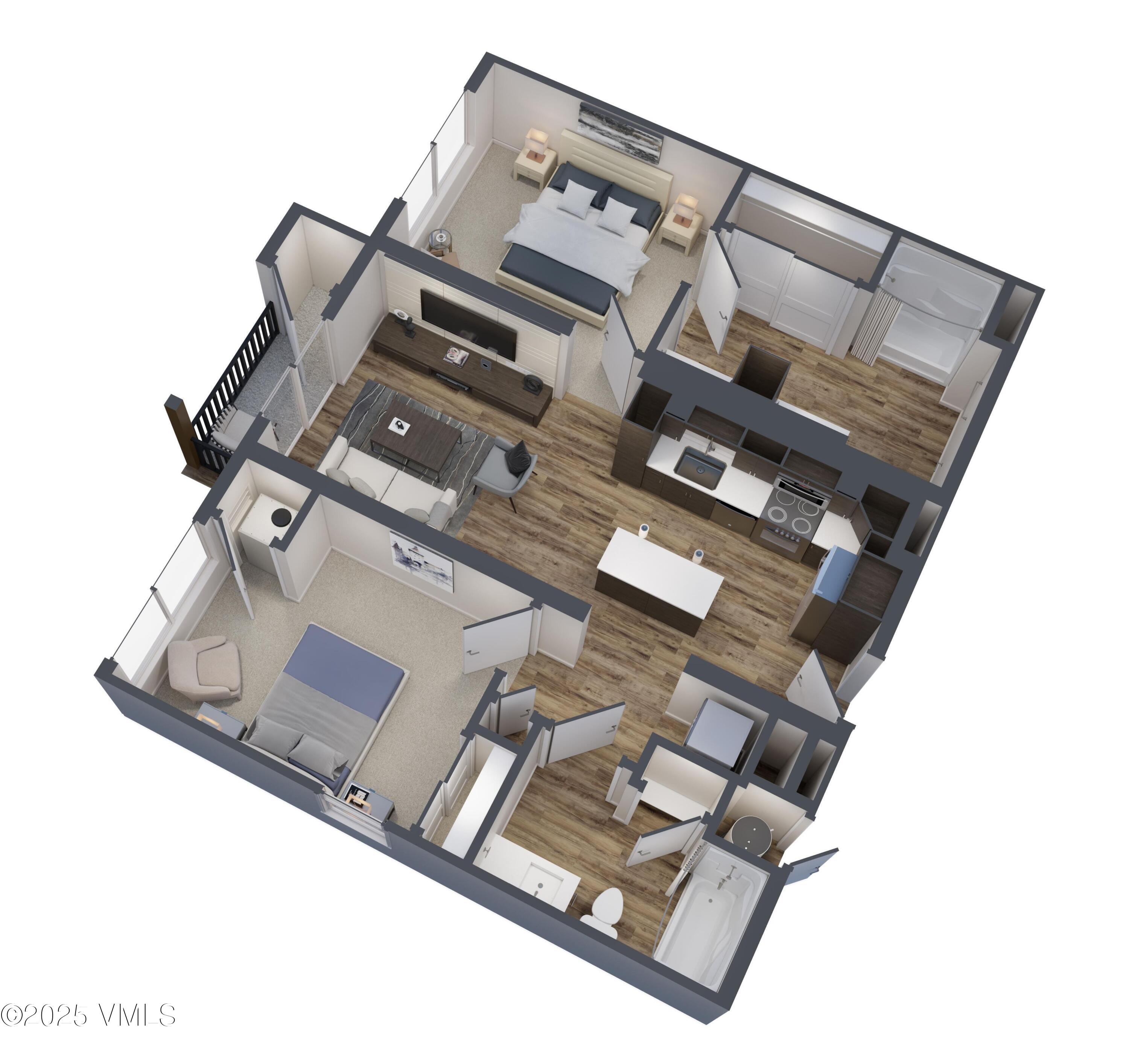 1281 North Frontage Road West, Unit A303 Vail, CO 81657 - Photo 14 of 14 top view of a floor plan