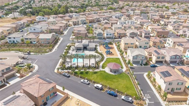 an aerial view of a city