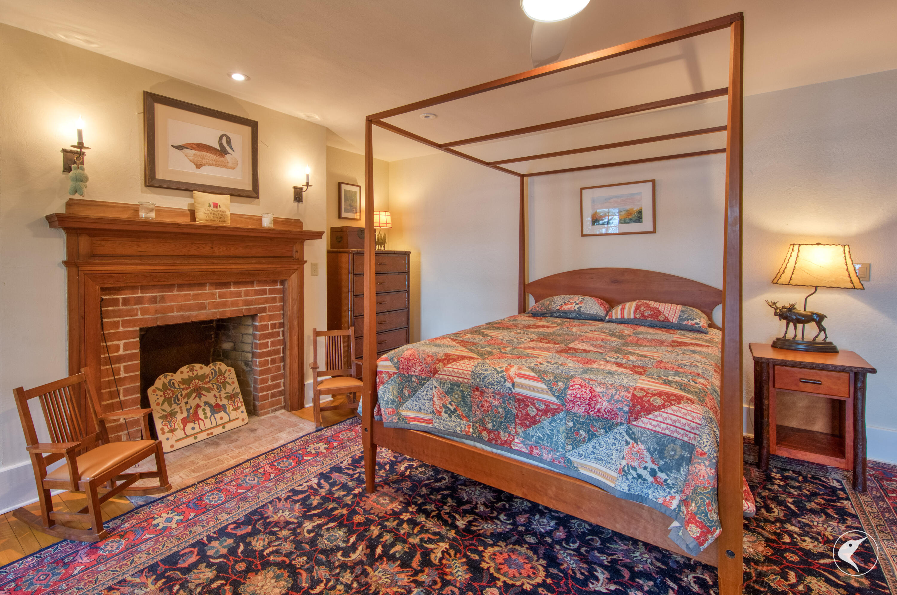 40 County Rte 46 Tupper Lake, NY 12986 - Photo 55 of 91 Primary Bedroom with Fireplace