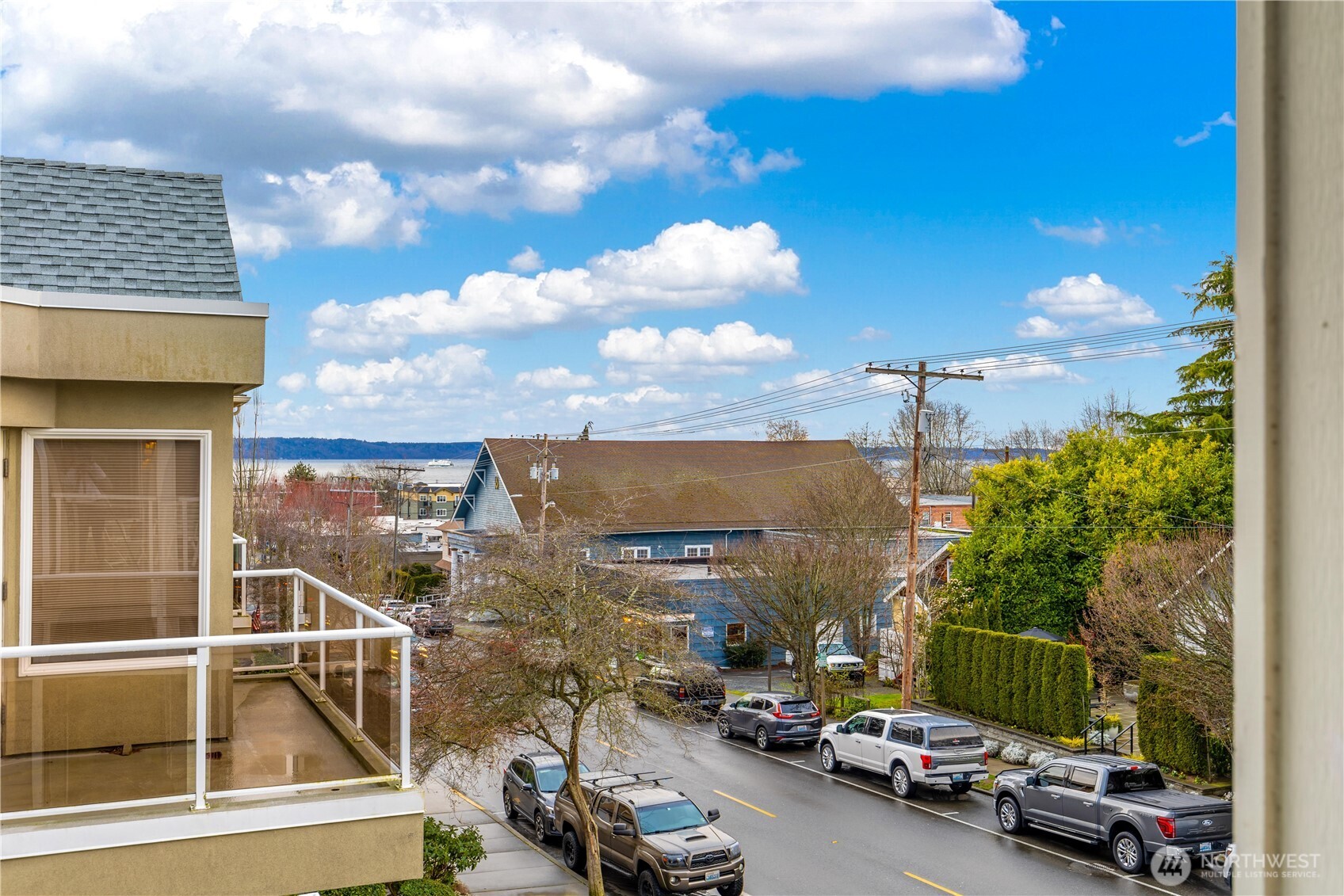 550 Dayton Street, Unit 201 Edmonds, WA 98020 - Photo 29 of 38 a view of a city from a balcony