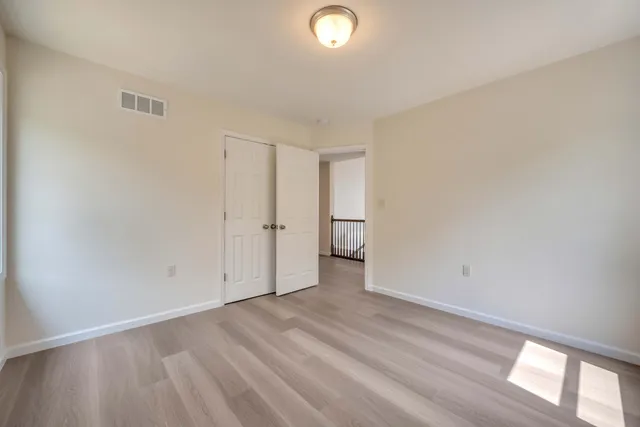 an empty room with a window