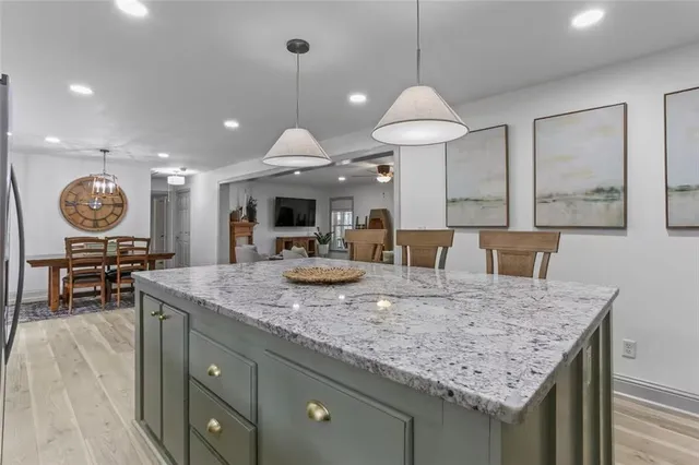 a view of a kitchen counter space