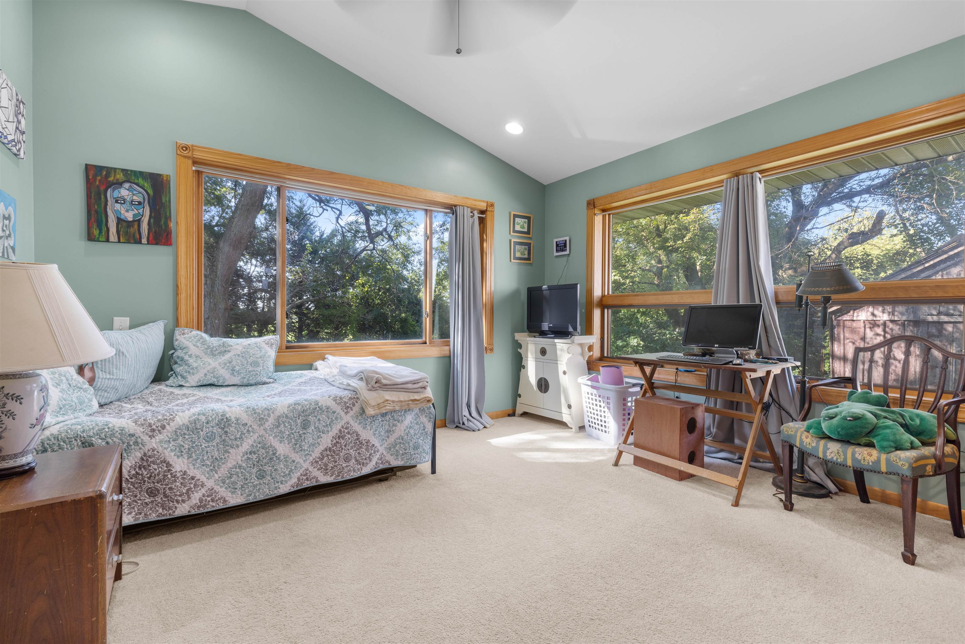 1610 South Turtle Town Hall Road Beloit, WI 53511 - Photo 13 of 50 a bedroom with furniture and a large window