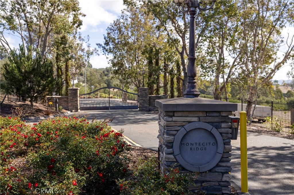 a utility room with trees all around