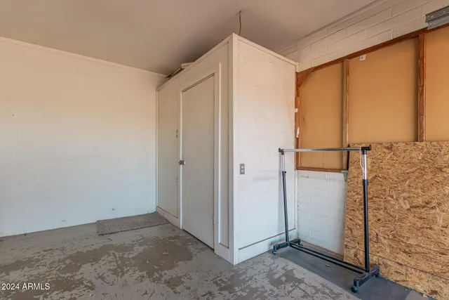 a view of storage and utility room