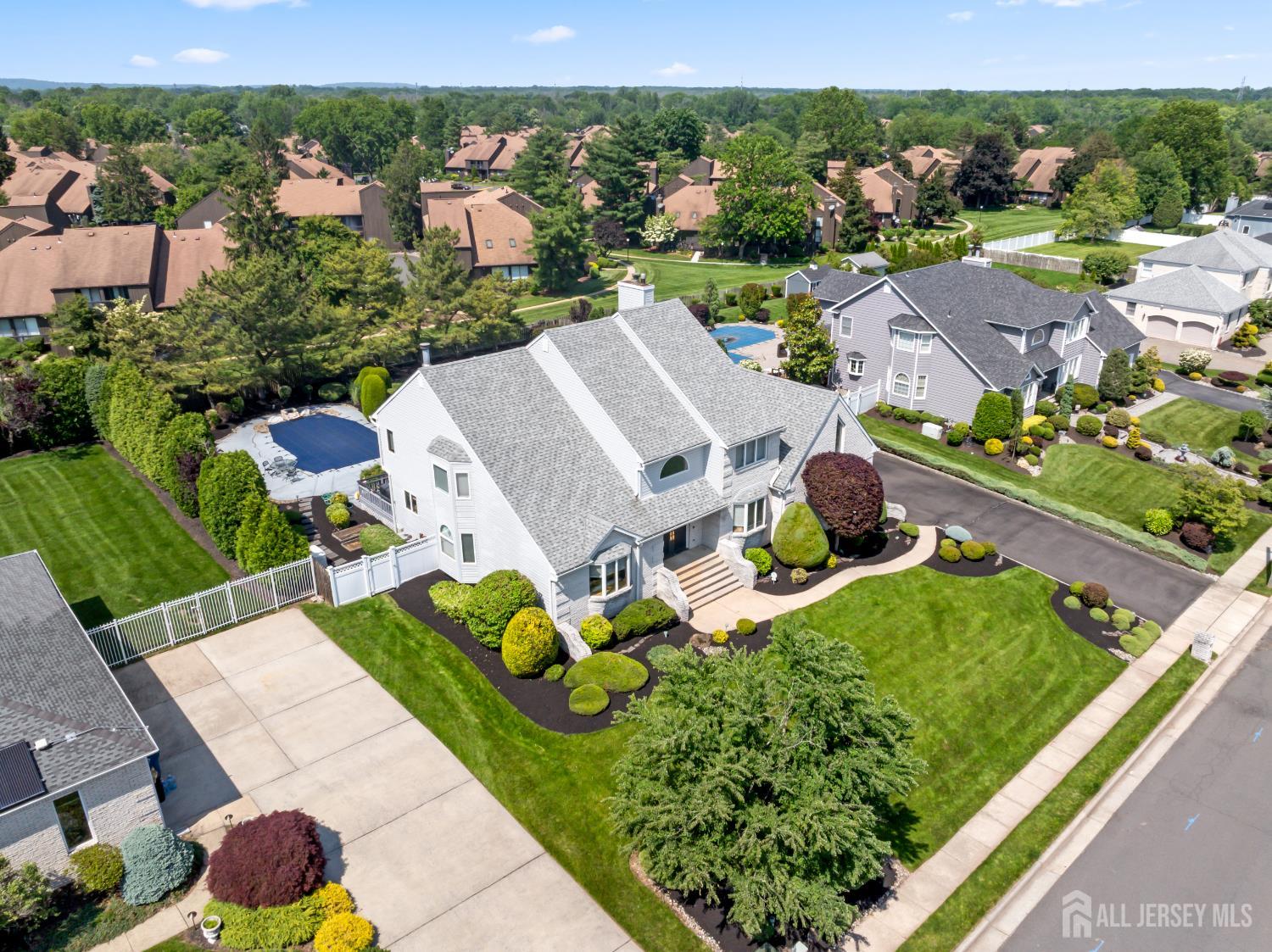6 Allison Court Edison, NJ 08820 - Photo 46 of 53 an aerial view of a house with a garden