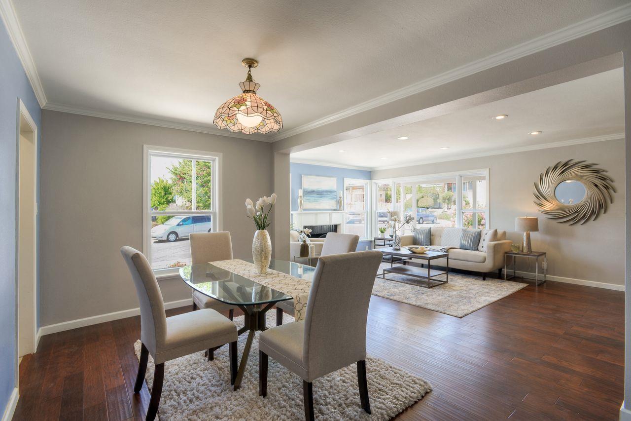 15 Robert Place Millbrae, CA 94030 - Photo 10 of 30 a view of a dining room with furniture window and wooden floor