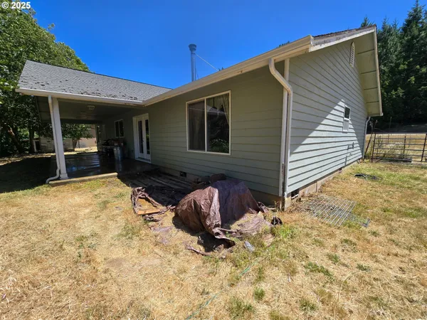 a backyard of a house