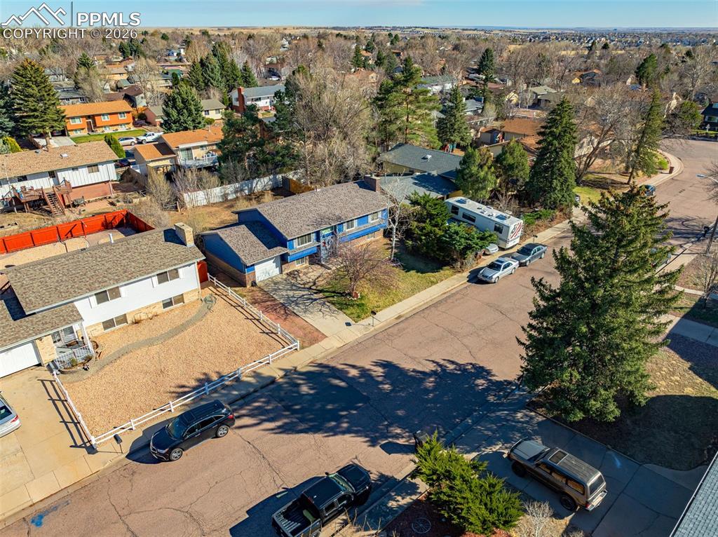 7045 Roaring Spring Terrace Fountain, CO 80817 - Photo 38 of 45 an aerial view of a houses with outdoor space