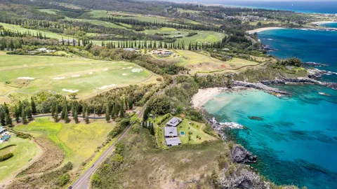 a view of a lake with a building in front of it