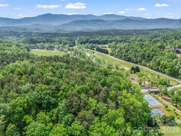 a view of a lush green field