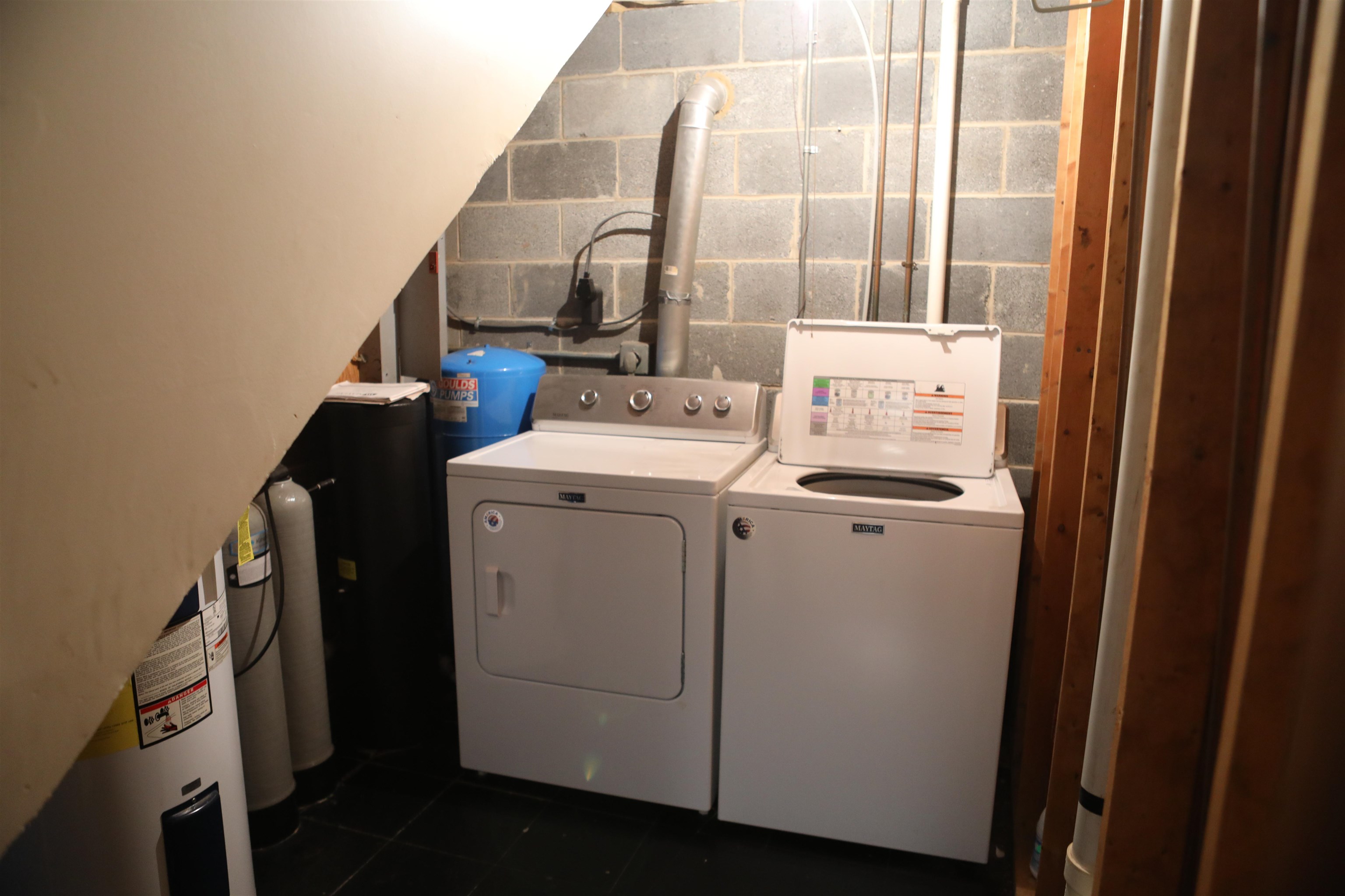 573 Round Hill School Road Fort Defiance, VA 24437 - Photo 57 of 65 a utility room with dryer and washer
