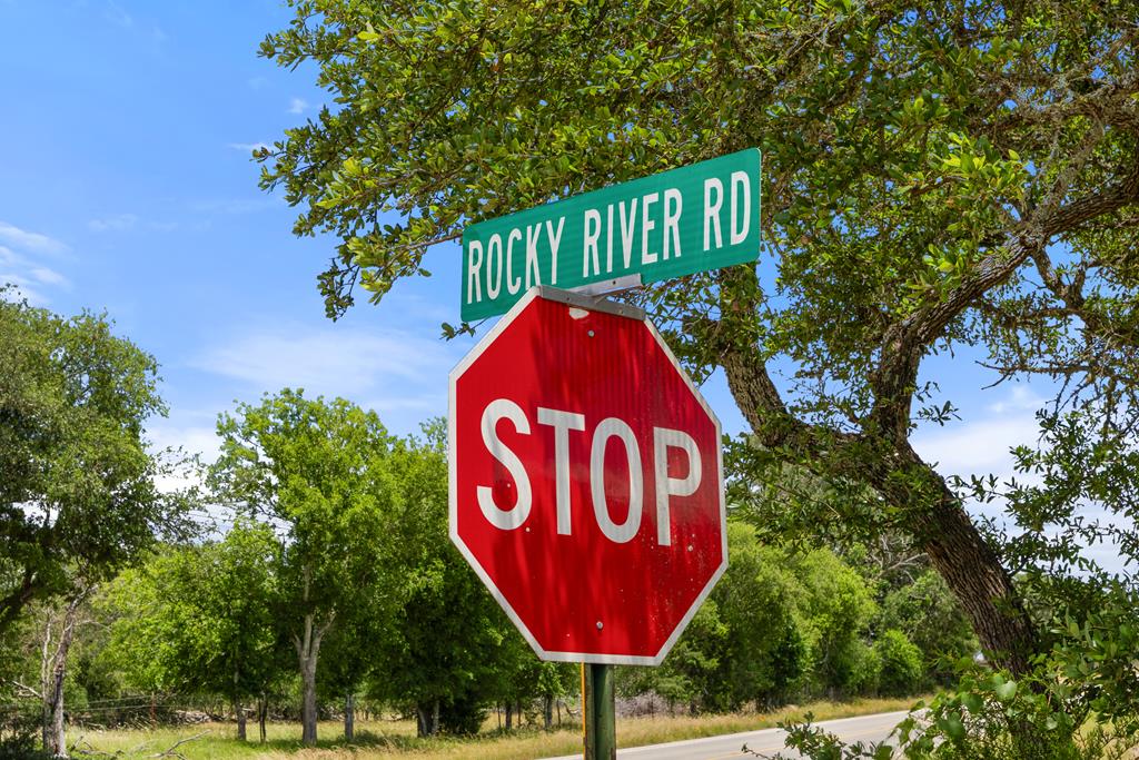 577 Rocky River Road, Unit 8 Blanco, TX 78606 - Photo 14 of 14 Rocky River Rd. , Street sign located at the corner of RR 165 and Rocky River Rd.