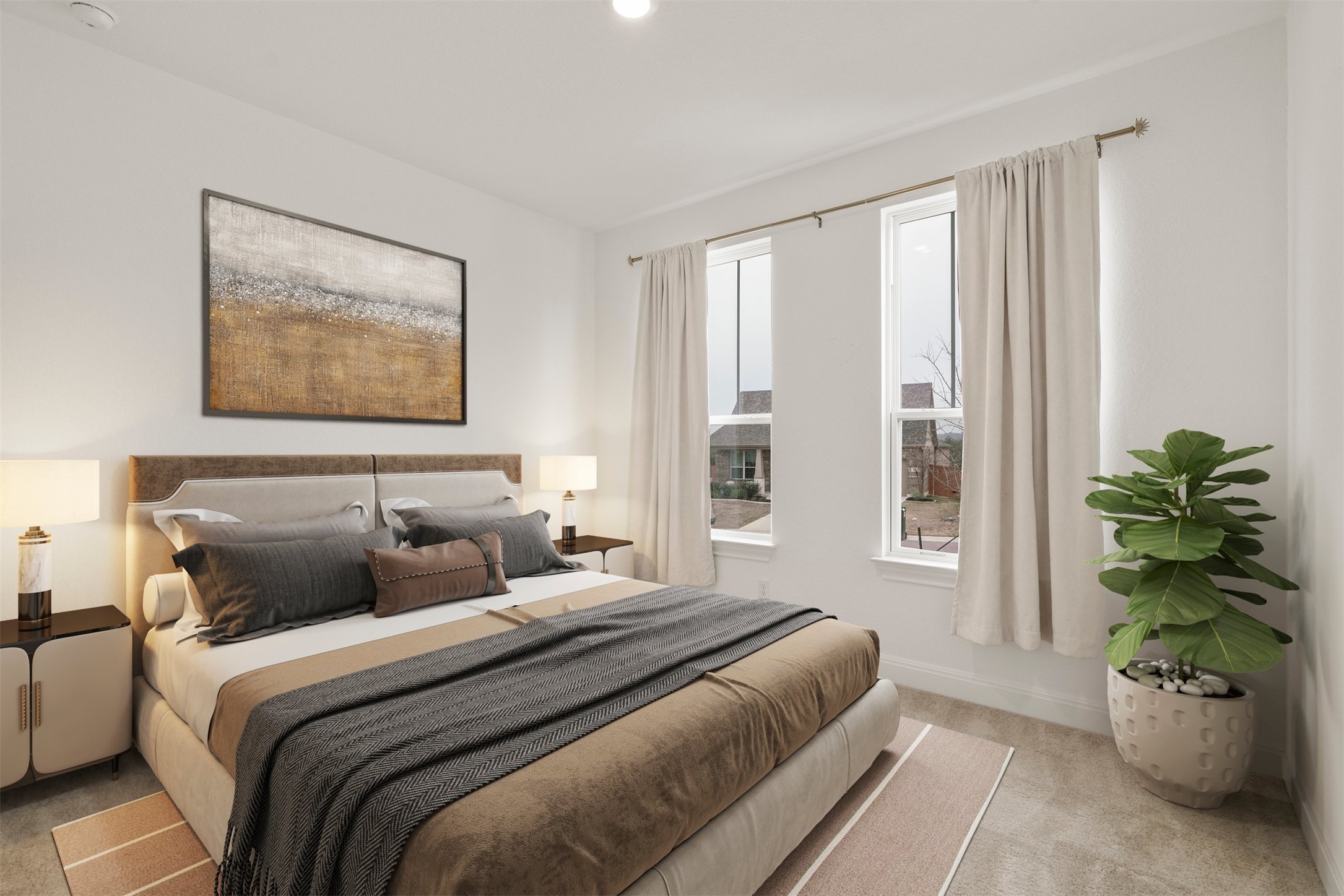302 Barn Hill Loop Dripping Springs, TX 78620 - Photo 4 of 40 The guest bedroom is thoughtfully positioned away from the primary suite, offering a comfortable setup for overnight guests or everyday use *Virtually staged