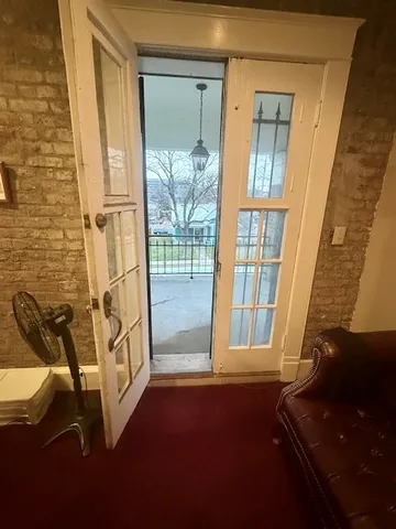 a view of front door