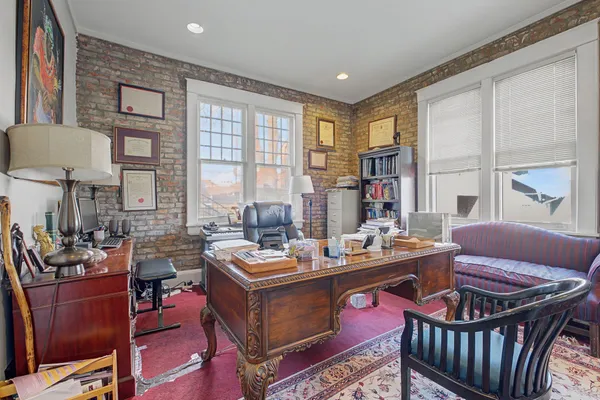 a room with a large windows