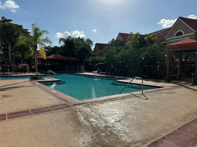 a park view with a bench