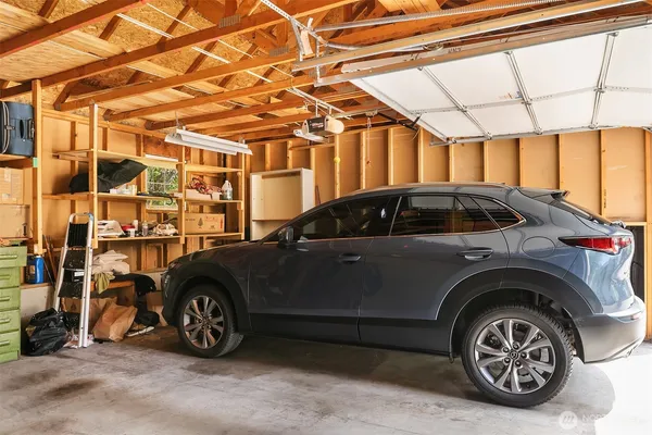 a car parked in front of a building