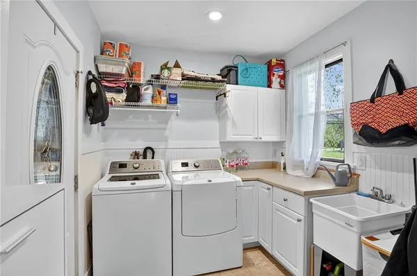 a room with storage and utility