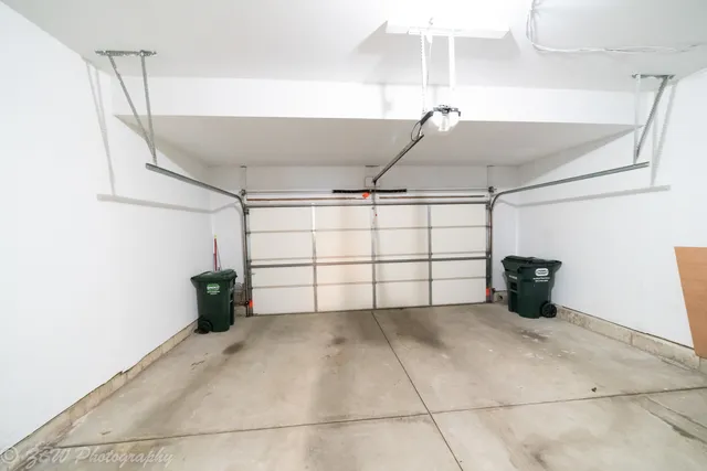 a view of a garage