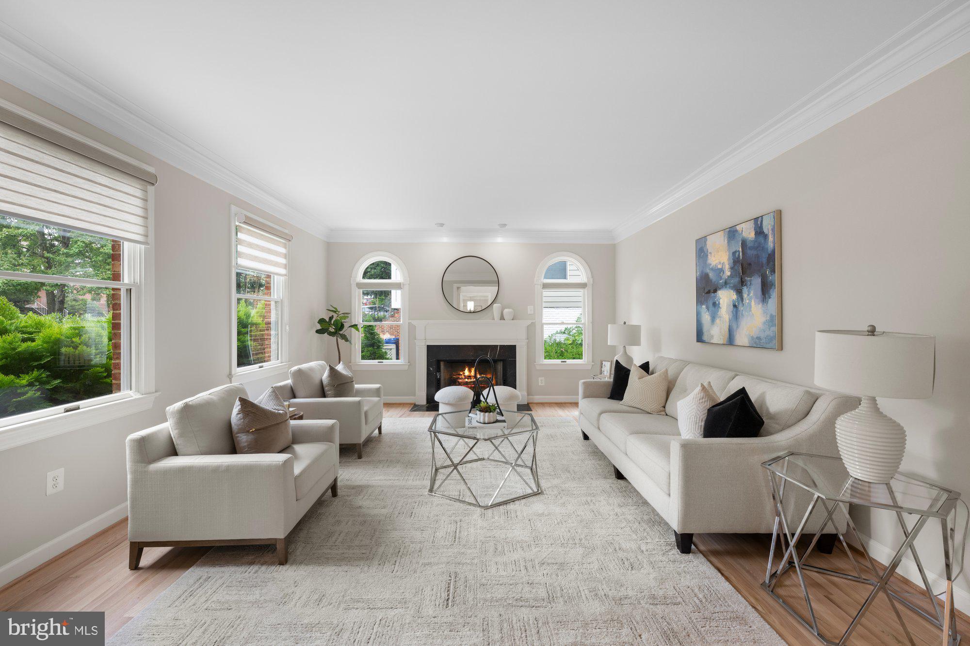 6856 St Albans Road McLean, VA 22101 - Photo 4 of 45 a living room with furniture or fireplace and a large window