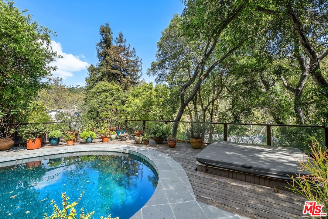 1827 Old Ranch Road Los Angeles, CA 90049 - Photo 37 of 39 a view of swimming pool from a balcony
