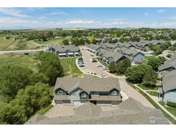 an aerial view of residential house with outdoor space