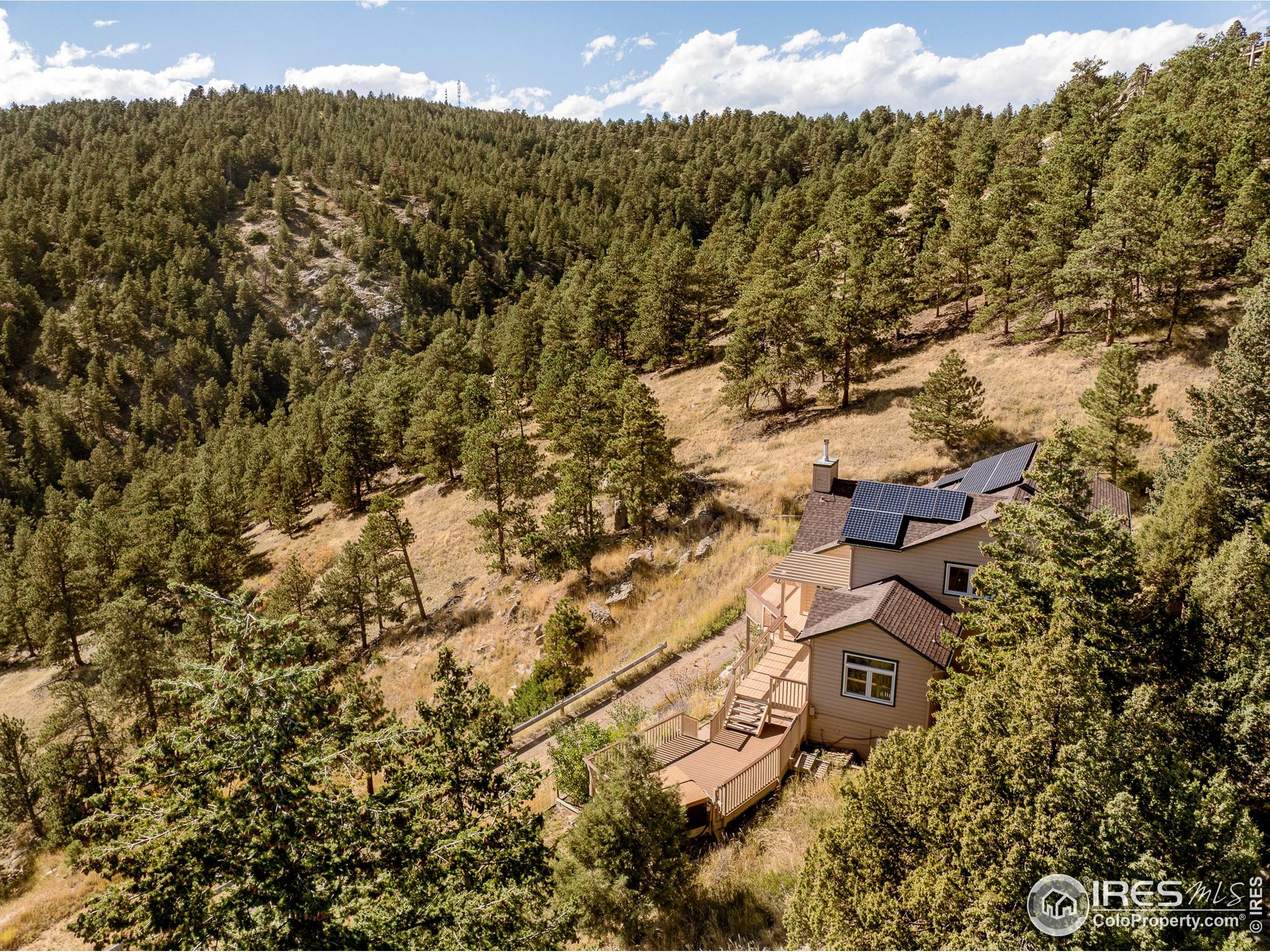 270 Canon View Road Boulder, CO 80302 - Photo 39 of 48 an aerial view of residential house with parking space