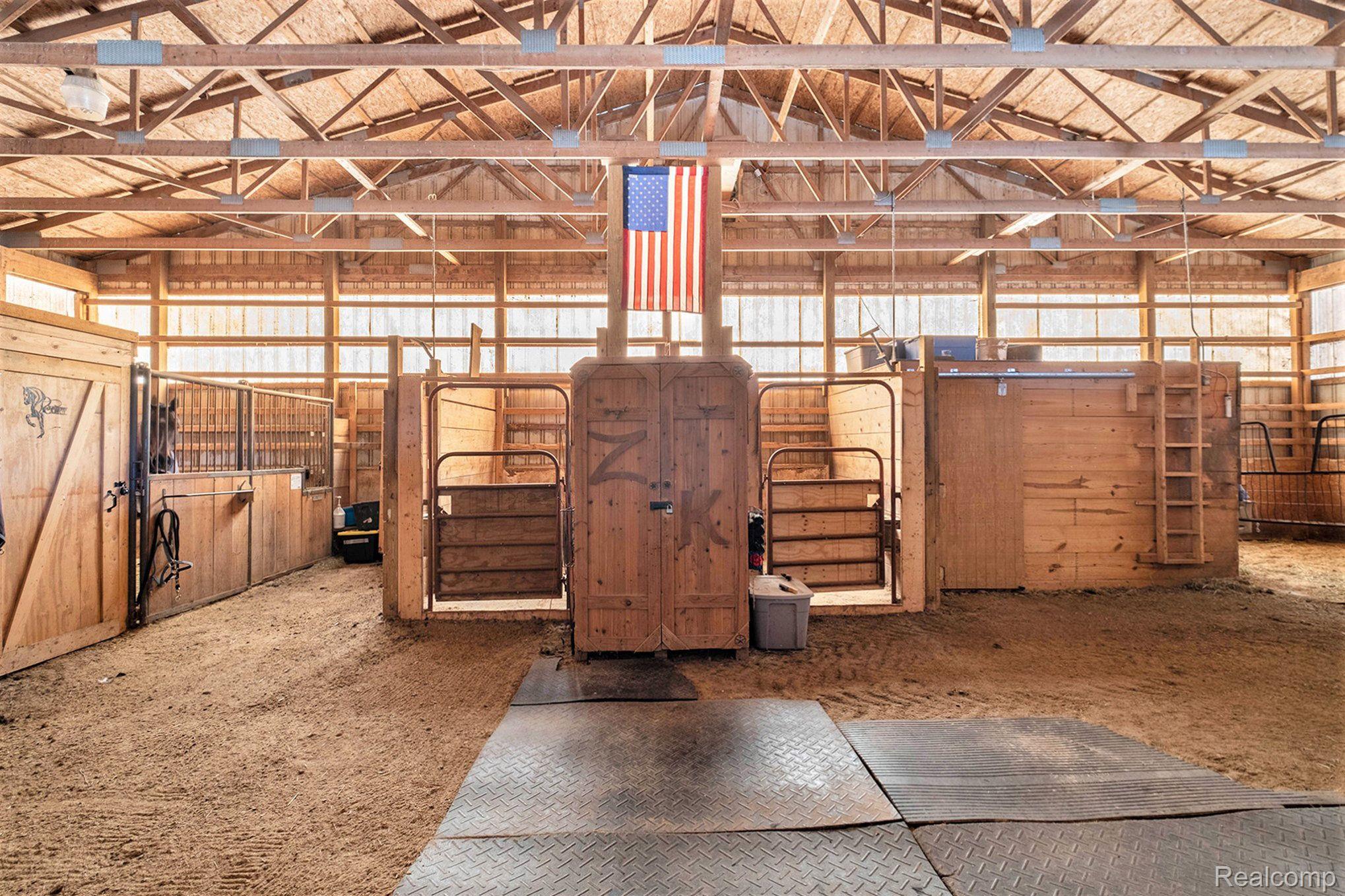 8820 Sparling Road Goodells, MI 48027 - Photo 22 of 45 Stalls and feed room along with tack room Trainer