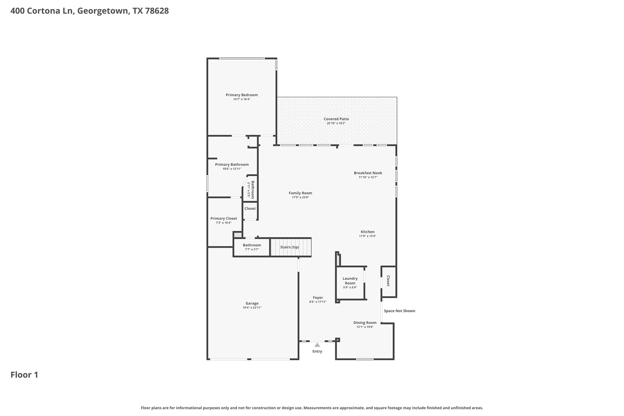 400 Cortona Lane Georgetown, TX 78628 - Photo 38 of 40 View of home floor plan