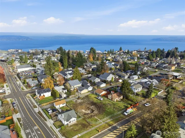 an aerial view of multiple house