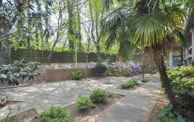 a view of a backyard