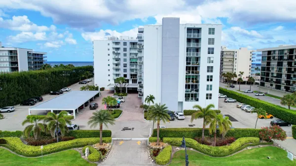 a view of a city and tall buildings