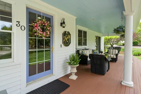 a view of a entryway door front of house