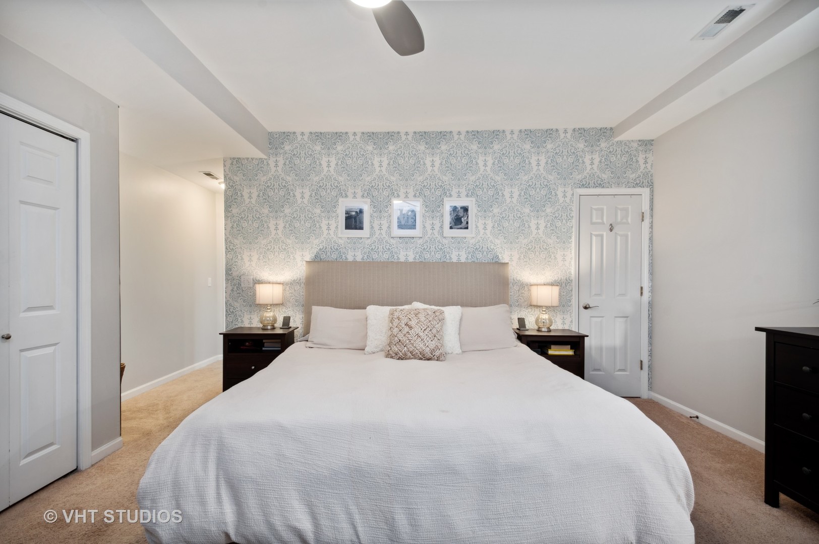 3124 North Seminary Avenue, Unit 1 Chicago, IL 60657 - Photo 13 of 25 a bedroom with a bed and a night stand