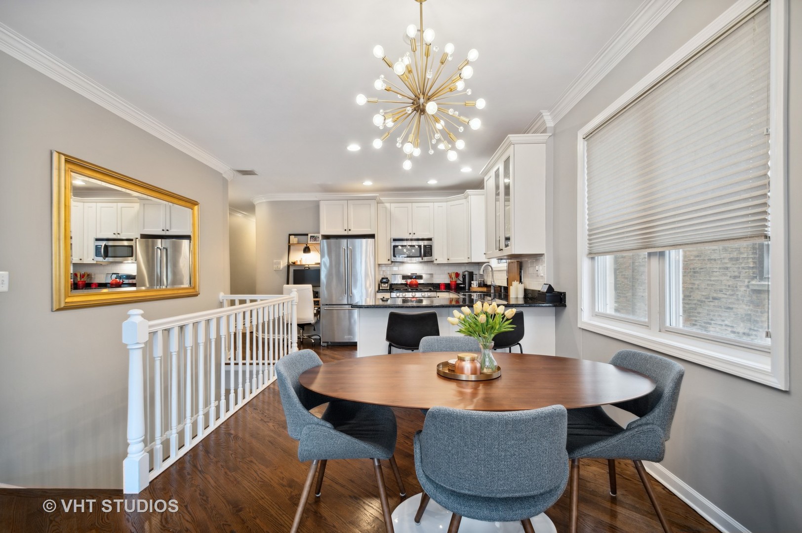 3124 North Seminary Avenue, Unit 1 Chicago, IL 60657 - Photo 7 of 25 a view of a dining room with furniture window and wooden floor