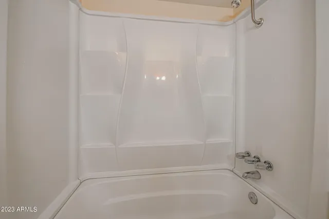 a close up of a bathtub