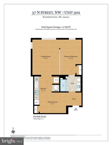 $2,900 | 57 N Street Northwest, Unit 302, Washington, DC 20001