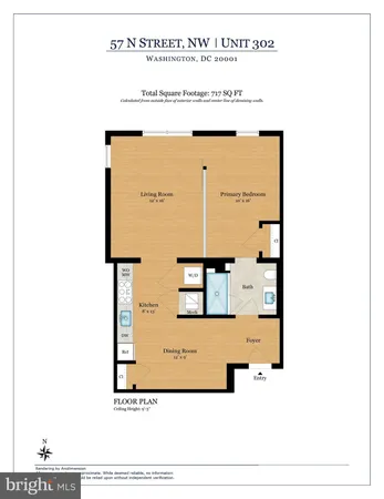 $2,490 | 57 N Street Northwest, Unit 302, Washington, DC 20001
