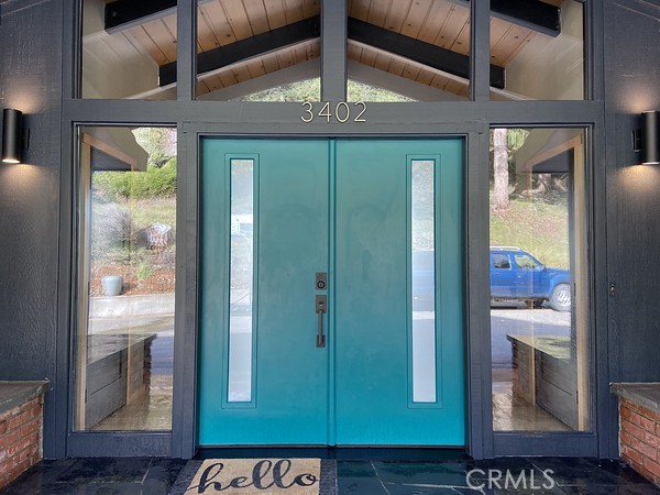 a view of front door