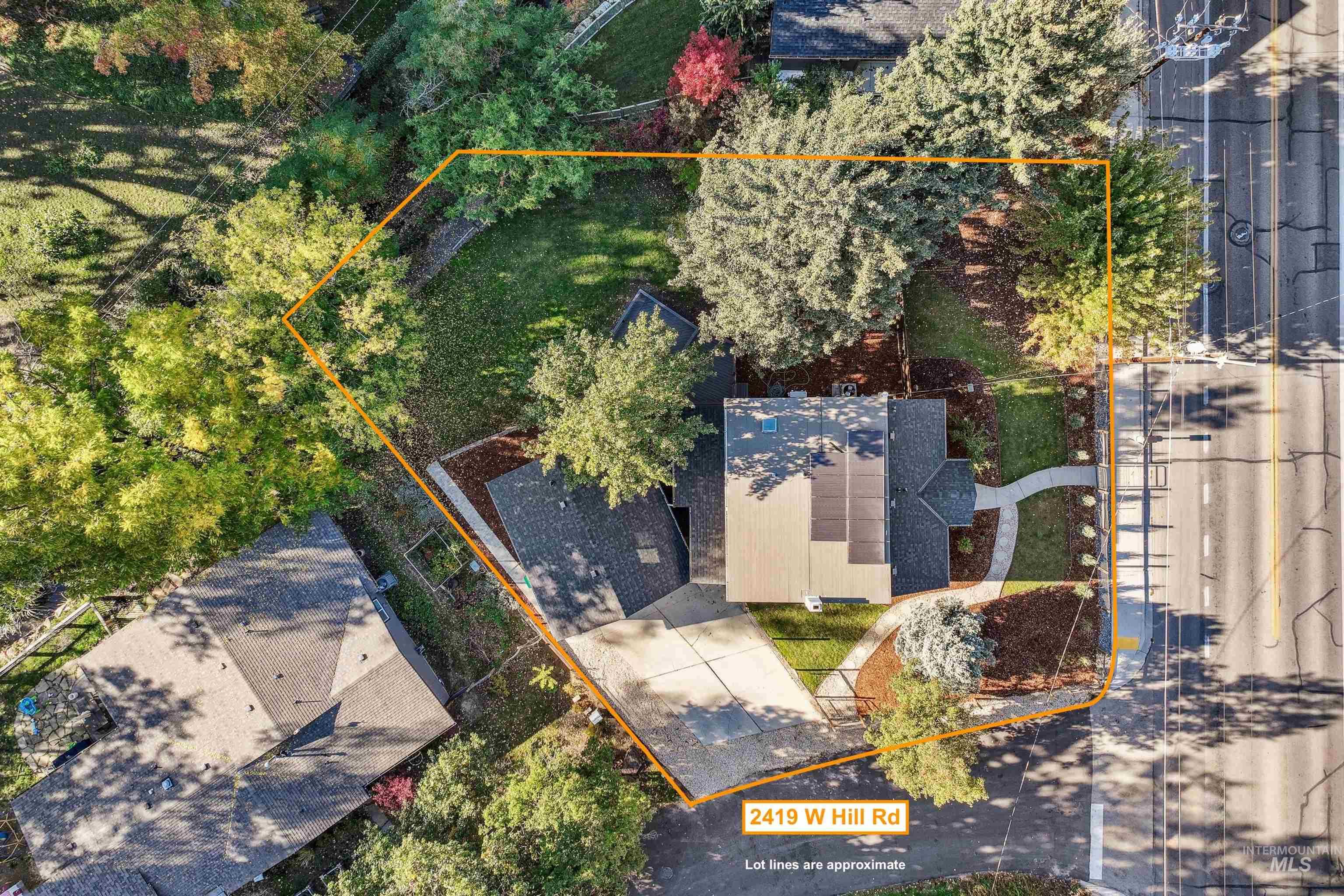 2419 West Hill Road Boise, ID 83702 - Photo 46 of 50 View from above of property featuring property boundaries highlighted