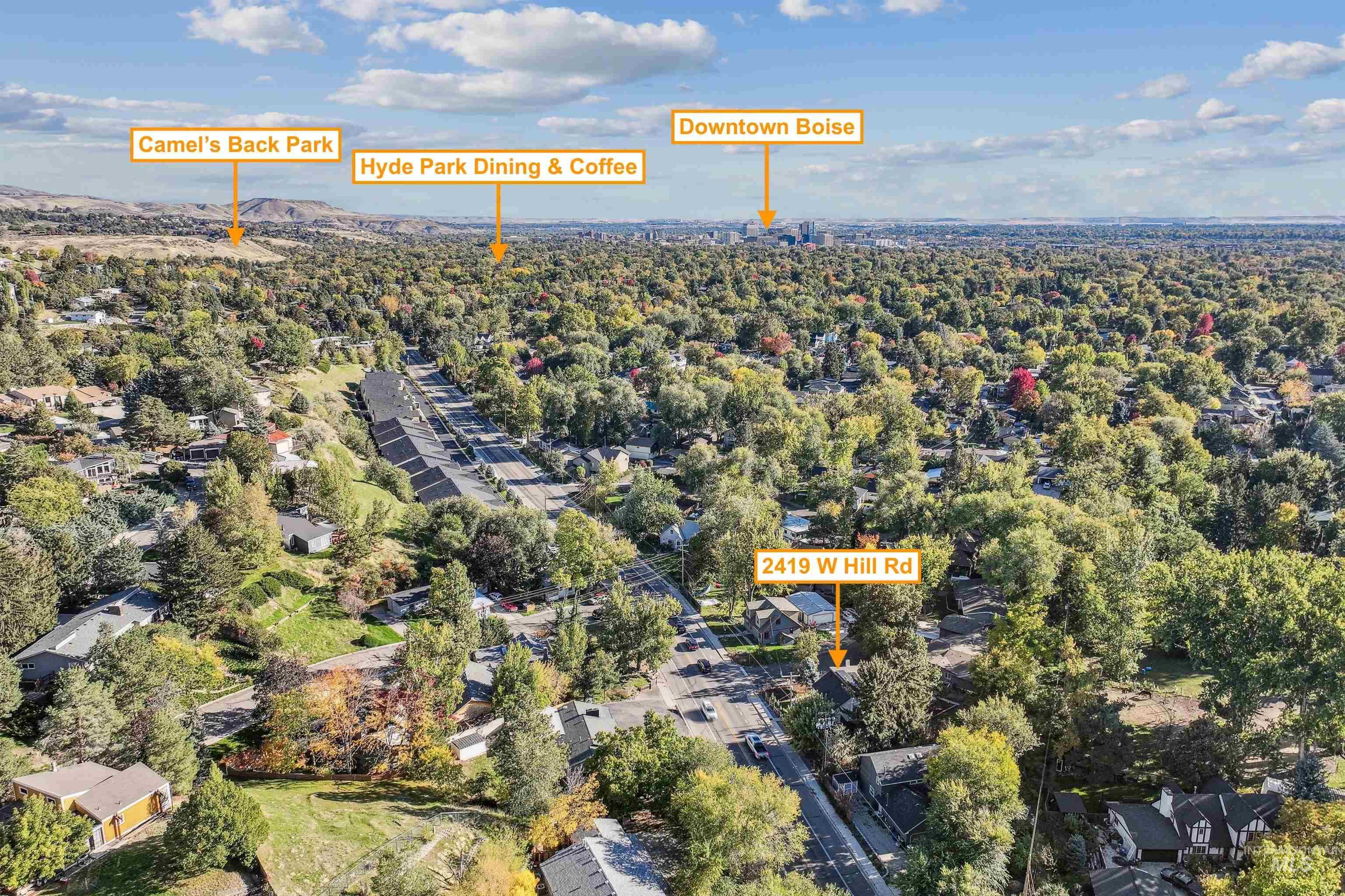 2419 West Hill Road Boise, ID 83702 - Photo 47 of 50 Aerial overview of property's location with nearby suburban area