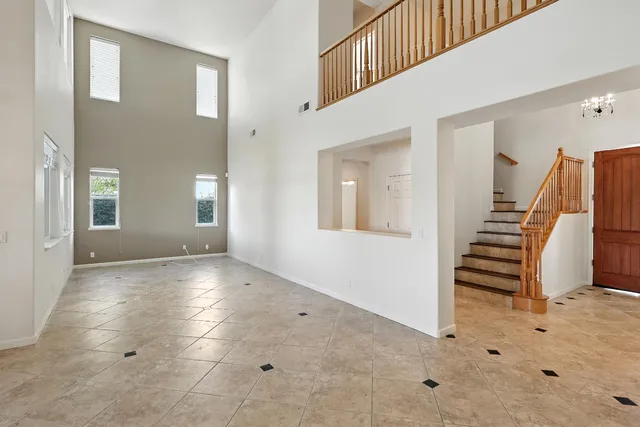 a view of an entryway with stairs